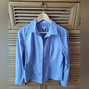 Talbots Women's Classic Blue Button-Up Shirt